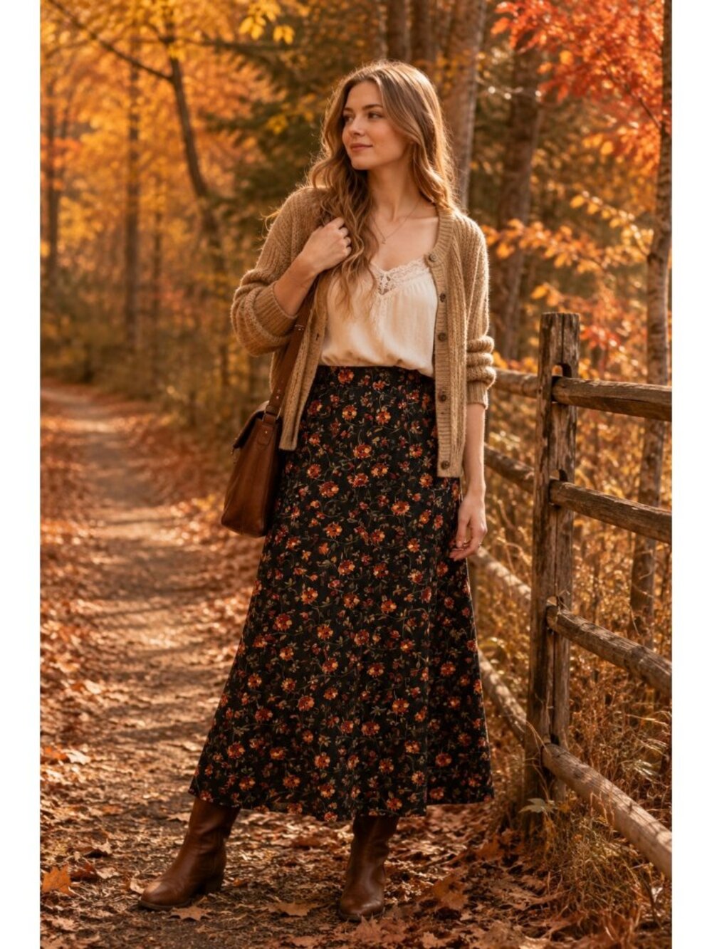 Telluride Clothing Co Floral Maxi Skirt Womens 14 Black Cottagecore Prairie Vint